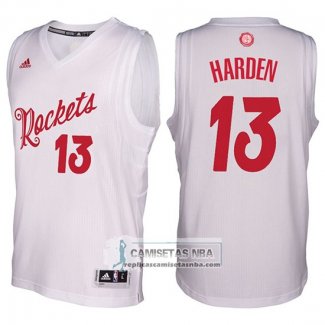 Camiseta Navidad Rockets James Harden 2016 Blanco