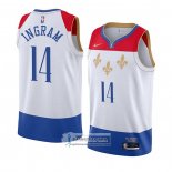 Camiseta New Orleans Pelicans Brandon Ingram NO 14 Ciudad 2020-21 Blanco
