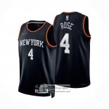 Camiseta New York Knicks Derrick Rose NO 4 Select Series Negro