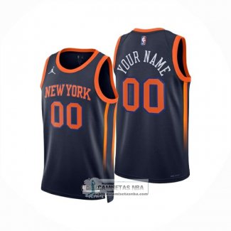Camiseta New York Knicks Personalizada Statement 2024-25 Negro