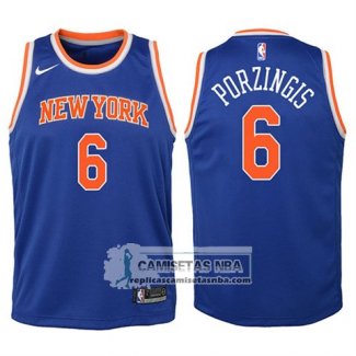 Camiseta Nino Knicks Kristaps Porzingis 2017-18 Azul