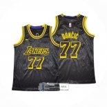Camiseta Nino Los Angeles Lakers Luka Doncic NO 77 2024-25 Negro