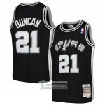 Camiseta Nino San Antonio Spurs Tim Duncan NO 21 Mitchell & Ness 1998-99 Negro