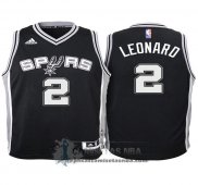 Camiseta Nino Spurs Leonard 2016 Negro