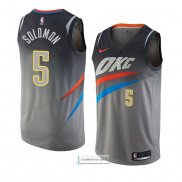 Camiseta Oklahoma City Thunder Richard Solomon Ciudad 2018 Gris