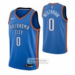 Camiseta Oklahoma City Thunder Russell Westbrook NO 0 Icon Azul