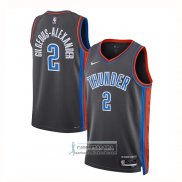 Camiseta Oklahoma City Thunder Shai Gilgeous-Alexander NO 2 Ciudad 2022-23 Gris