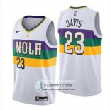 Camiseta Pelicans Anthony Davis Ciudad 2018-19 Blanco