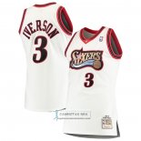 Camiseta Philadelphia 76ers Allen Iverson Mitchell & Ness 1997-98 Blanco