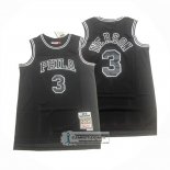 Camiseta Philadelphia 76ers Allen Iverson NO 3 Mitchell & Ness 1997-98 Negro1