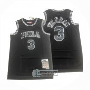 Camiseta Philadelphia 76ers Allen Iverson NO 3 Mitchell & Ness 1997-98 Negro1