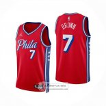 Camiseta Philadelphia 76ers Jaylen Brown NO 7 Statement 2025-26 Rojo