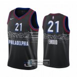 Camiseta Philadelphia 76ers Joel Embiid Ciudad 2020-21 Negro