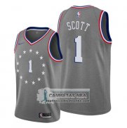 Camiseta Philadelphia 76ers Mike Scott Ciudad Gris