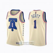 Camiseta Philadelphia 76ers Mike Scott Earned 2020-21 Crema