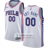 Camiseta Philadelphia 76ers Personalizada 2017-18 Blanco