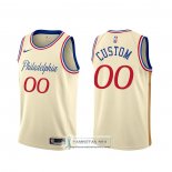Camiseta Philadelphia 76ers Personalizada Ciudad Crema