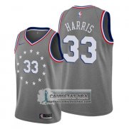 Camiseta Philadelphia 76ers Tobias Harris Ciudad Gris