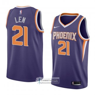 Camiseta Phoenix Suns Alex Len Icon 2018 Violeta