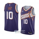 Camiseta Phoenix Suns Damion Lee NO 10 Icon 2023-24 Violeta