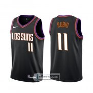 Camiseta Phoenix Suns Ricky Rubio Ciudad 2019-20 Negro