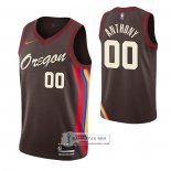 Camiseta Portland Trail Blazers Carmelo Anthony Ciudad 2020-21 Marron