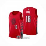 Camiseta Portland Trail Blazers Hansen Yang NO 16 Statement 2024-25 Rojo