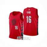Camiseta Portland Trail Blazers Hansen Yang NO 16 Statement 2024-25 Rojo