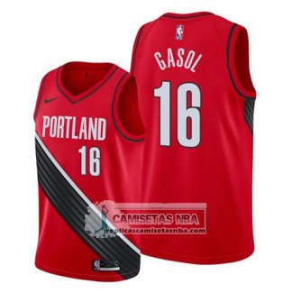 Camiseta Portland Trail Blazers Pau Gasol Statement Edition Rojo Negro