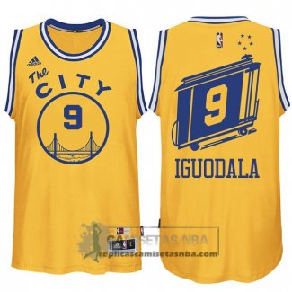 Camiseta Retro City Bus Warriors Iguodala Amarillo