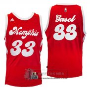 Camiseta Retro Grizzlies Gasol Rojo