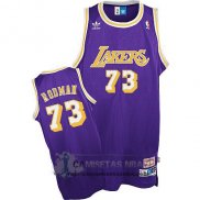 Camiseta Retro Lakers Rodman Purpura
