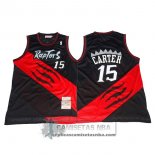 Camiseta Retro Raptors Carter Negro Rojo