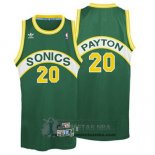 Camiseta Retro Supersonics Payton Sonics 1995-1996 Verde