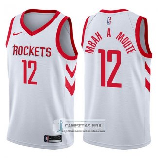 Camiseta Rockets Luc Mbah A Moute Association 2017-18 Blanco