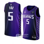 Camiseta Sacramento Kings De'Aaron Fox NO 5 Statement 2023-24 Violeta