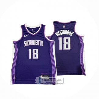 Camiseta Sacramento Kings Russell Westbrook NO 18 Ciudad 2025-26 Violeta