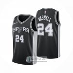 Camiseta San Antonio Spurs Devin Vassell NO 24 Icon 2025-26 Negro
