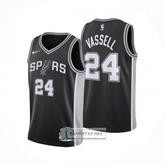 Camiseta San Antonio Spurs Devin Vassell NO 24 Icon 2025-26 Negro