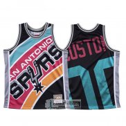 Camiseta San Antonio Spurs Personalizada Mitchell & Ness Big Face Negro