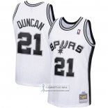 Camiseta San Antonio Spurs Tim Duncan NO 21 Mitchell & Ness 1998-99 Blanco