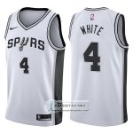 Camiseta Spurs Derrick White Swingman Association 2017-18 Blanco