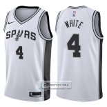 Camiseta Spurs Derrick White Swingman Association 2017-18 Blanco