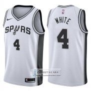 Camiseta Spurs Derrick White Swingman Association 2017-18 Blanco