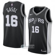 Camiseta Spurs Pau Gasol Icon 2017-18 Negro