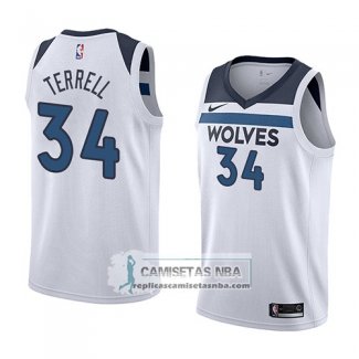 Camiseta Timberwolves Jared Terrell Association 2018 Blanco