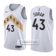 Camiseta Toronto Raptors Pascal Siakam Ciudad 2018 Blanco