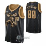 Camiseta Toronto Raptors Personalizada Ciudad 2021-22 Negro