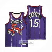 Camiseta Toronto Raptors Vince Carter NO 15 Classic Edition Violeta