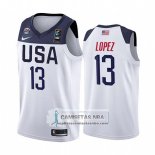 Camiseta USA Brook Lopez 2019 FIBA Basketball World Cup Blanco